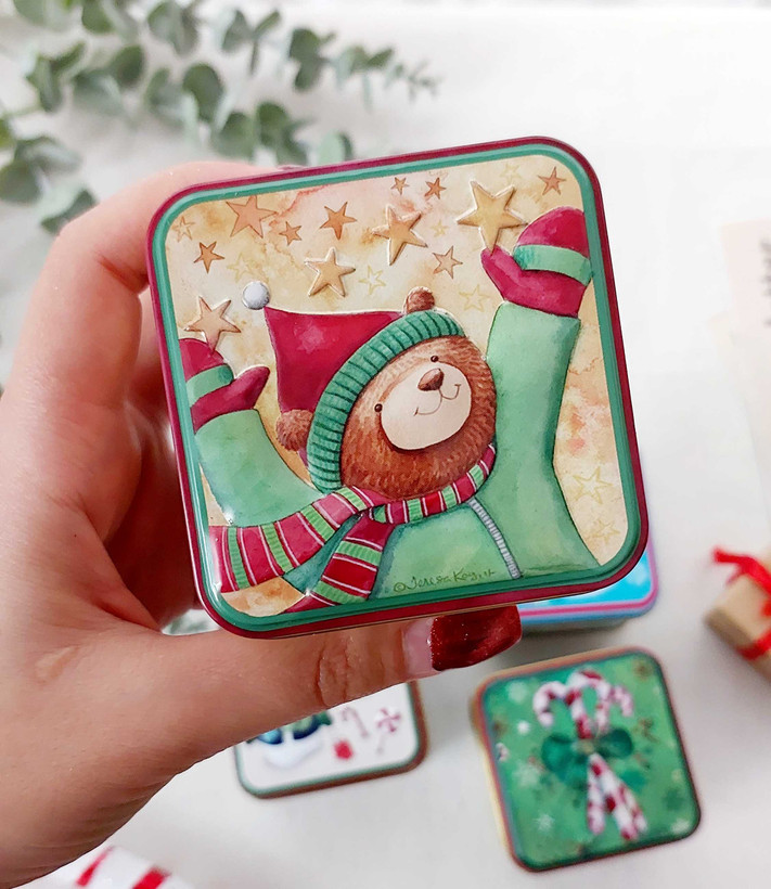 قوطی مربع کریسمسی کد ۶