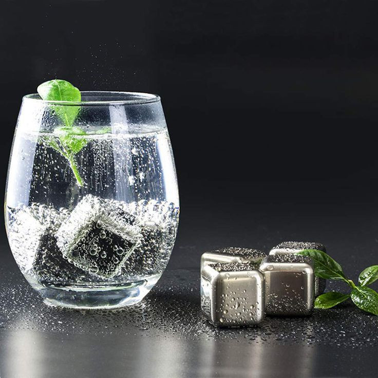 یخ استیل مکعبی ۶ عددی به همراه انبر