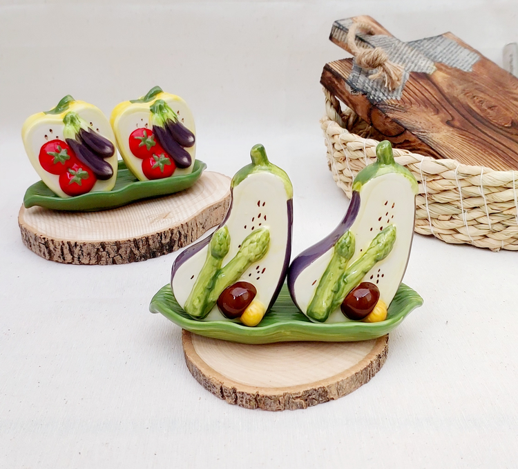نمکدان فانتزی سرامیکی سبزیجات🍉🍆