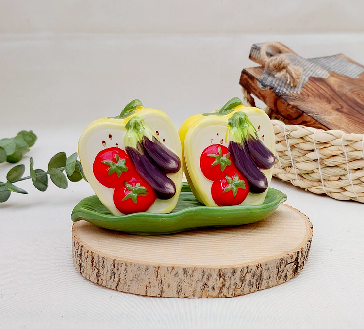 نمکدان فانتزی سرامیکی سبزیجات🍉🍆