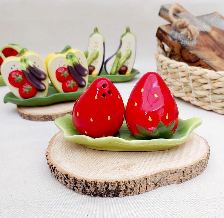 نمکدان فانتزی سرامیکی سبزیجات🍉🍆