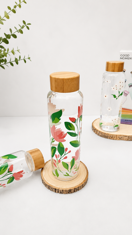 بطری حرارتی پیرکس گل